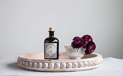 Whitewashed Round Decorative Wood Tray Creative Co-Op