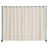 VEVOR Room Divider, Portable Panel Room Divider with Wheels Curtain Divider Stand, Freestanding Room Divider Privacy Screen for Office, Bedroom, Dining Room, Study, Beige VEVOR