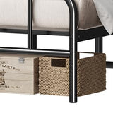 Homeiju Metal Bed Frame - Structurally Stable Heavy Duty Steel Slat Supported Full Bed Frames, No Box Spring Needed, Easy Assembly Homeiju
