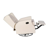 Flash Furniture Omma Swivel Glider Rocking Recliner, Manual Wingback Recliner with 360 Degree Swivel, for Living Room, Bedroom, or Nursery, Upholstered, Cream Flash Furniture