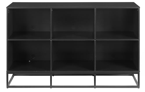 Crosley Furniture Enzo 6 Cube Record Storage Media Player Stand, Vinyl Records Holder, Black Crosley Furniture