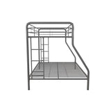 DHP Dusty Metal Bunk Bed with Secured Ladders, Twin/Full, Silver DHP