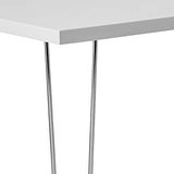 Walker Edison Mid Century Modern Hairpin Wood Laptop Computer Writing Desk Home Office Workstation Small, 42 Inch, White Walker Edison