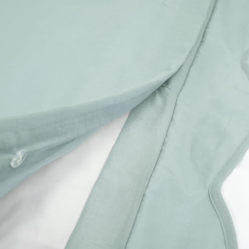 Lush Decor Coastal Chic Scalloped Edge Cotton Duvet Cover Set, 3 Piece Set, Full/Queen, Blue & White - Queen Bedding Set - White Duvet Cover Queen - Coastal Decor Lush Decor