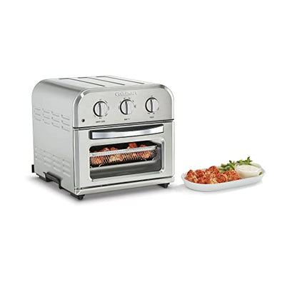 Cuisinart TOA-26 Compact Airfryer Toaster Oven, 1800-Watt Motor with 6-in-1 Functions and Wide Temperature Range, Air Fryer, Stainless Steel