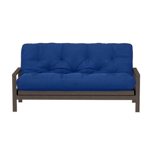 Royal Sleep Products by The Futon Factory 8 inch Foam Futon Mattress - Solid Royal Blue Cover - Full Size - CertiPUR Certified Foams - Made in USA - (Frame not Included) Royal Sleep Products