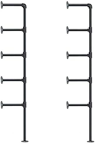 FOF FRIEND OF FAMILY(14" Deep,2Pcs Industrial Retro Wall Mount Iron Pipe Shelf,DIY Open Bookshelf,Hung Bracket,Home Improvement Kitchen Shelves,Tool Utility Shelves, Office Shelves,Bookshelves FOF FRIEND OF FAMILY