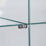 Glass Display Cabinet with 12 Shelves with 3 Columns, 4 Tier Curio Cabinet with Doors, Fast Installation, Floor Standing Tempered Glass Collection Display Showcase for Bedroom, Living Room (Black-A) AONYAYBM