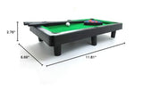 Mini Pool Table Tabletop Desktop Billiards Snooker Game with 2 Sticks, 11 Balls Home Office Desk Stress Relief Games Power Ling CC