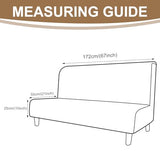 U-NICE HOME Stretch Futon Cover Armless Bed Slipcover - Soft Jacquard Fabric Washable for Pet Friendly, Bronze Green U-NICE HOME