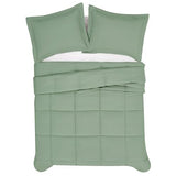 London Fog Garment Washed Solid Comforter Set Green Microfiber 3-Piece Full/Queen Comforter Set, Solid Themed, Adult and Teen, Oeko-TEX Certified LONDON FOG