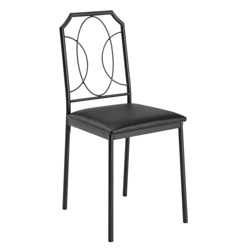 VECELO 5-Piece Dining Set - Industrial Counter Height Table and 4 Chairs for Kitchen & Breakfast Nook VECELO