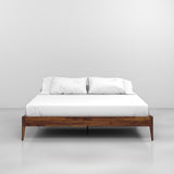 Bme Dinkee Solid Wood King Bed Frame - Modern Minimalist Design with Japanese Joinery - 15 Inch Platform Style Bme