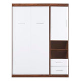 Harper & Bright Designs Twin Murphy Bed Wall Bed with Drawers and Cabinet, Twin Size Wood Space-Saving Murphy Bed for Guest Room Home Office,White Harper & Bright Designs