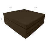 D&D Futon Furniture Solid Brown Shikibuton Tri fold Foam Beds 3 x 27 x 75, 1.8 lbs high Density Resilient White Foam, Floor Foam Folding Mats. D&D Futon Furniture