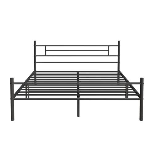 Novilla Full Size Bed Frame with Headboard and Footboard, 14 Inch Metal Platform Bed Frame, Under Bed Storage, Strong Metal Slats Support, Mattress Foundation No Box Spring Needed Novilla