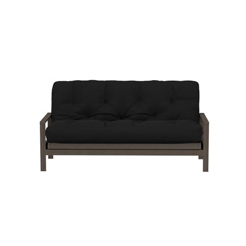 Royal Sleep Products by The Futon Factory 12 inch Foam Futon Mattress - Solid Black Fabric - Full Size - CertiPUR Certified Foams - Made in USA - (Frame not Included) Royal Sleep Products