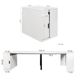 Royjhnl Transformer Table: Extendable Dining, Folding Console Table with Outlet, Space - Saving for 8-12, Perfect for Living Room & Kitchen Royjhnl