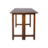 Solid Wood Flip-Top Folding Console to Dining Convertible Table Casual Home