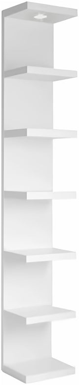 LitaEther Versatile 7 Tier Wall Shelf Unit,White Lack Wall Shelf,Display Floating Shelf with LED Remote Control Light LitaEther