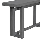 Hlcodca Contemporary Console Table with Industrial-Inspired Concrete Wood Top, Wood Legs, Extra Long Entryway Table for Entryway, Hallway, Living Room, Foyer, Corridor (Dark Gray-0J) Hlcodca