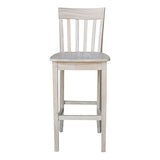 International Concepts Slat Back Stool, 30-Inch SH, Unfinished IC International Concepts