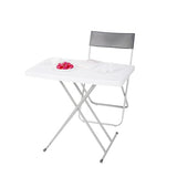 Lakhow 30 Inch,Adjustable Folding Laptop Table TV Tray, Height Adjustable Folding Computer Desk, White Granite Lakhow