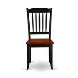 East West Furniture PLDA7-BCH-W 7 Piece Dining Set Consist of an Oval Dining Room Table with Butterfly Leaf and 6 Wood Seat Chairs, 42x78 Inch, Black & Cherry East West Furniture