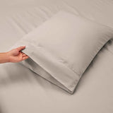 Hearth & Harbor Bed Sheets, Luxury Soft 6 Piece Bed Sheet Set Extra Deep Pocket Fitted Sheets Fits Mattress up to 21", Double Brushed Bedding Sheets & Pillowcases, Queen, Natrual Linen Hearth & Harbor