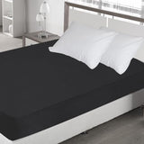 Twin Fitted Sheet Only, Super Soft & Cozy Twin Size Bed Sheets for Boys Kids with Deep Pocket to 14 Inch, Cooling Jersey Mattress Bottom Sheets,Shrinkage & Stain Resistant, Wrinkle Free, Black Magik & Kover