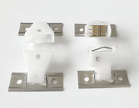 4pcs Swivel Cord Lock & Idler Pulley Set for Roman Blinds and Bamboo Shades Cutelec
