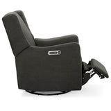 Delta Children Mercer Electronic Power Recliner and Swivel Glider with USB Port in LiveSmart Performance Fabric - Water Repellent & Stain Resistant, Dark Grey