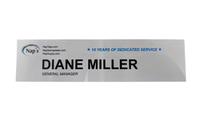 Aluminum Office Nameplates - White Blank Sublimation Plates - Pack/10 (10x2)