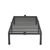 MAF 18 Inch Twin XL Bed Frames with Round Corner Legs Mattress Slide Stopper No Box Spring Needed Heavy Duty Metal Platform Bed Frame Under-Bed Storage Space, 3000 LBS Steel Slats Support MAF
