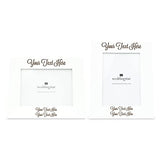 WEDDINGSTAR Customizable Wooden 5" x 7" Picture Frame White - Custom Script Text WEDDINGSTAR