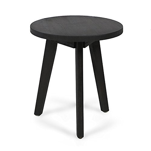 Christopher Knight Home Gino Outdoor Acacia Wood Side Table, Dark Gray Finish Christopher Knight Home