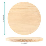FUNSUEI 3 Pack 12 Inch Round Wooden Plaque, 3/4 Inch Thick Unfinished Wooden Circle Plaque, Natural Wooden Base for Craft Projects, Sign, Painting, Woodcarving FUNSUEI