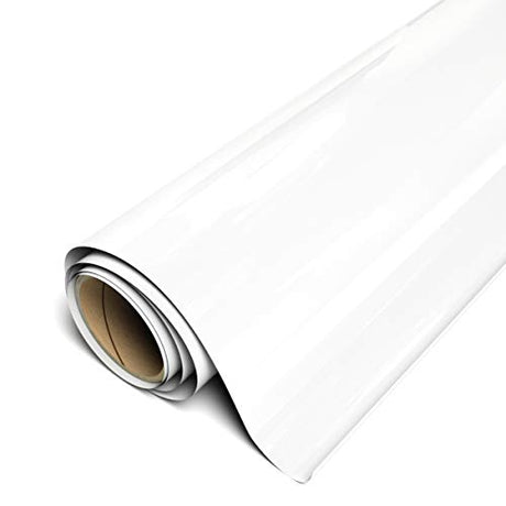 Siser EasyWeed Heat Transfer Vinyl 11.8" x 15ft Roll (White) - Compatible with Siser, Cricut, Silhouette and Other Craft/Professional Cutters - CPSIA Certified Siser