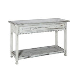 Alaterre Furniture Rustic Country Cottage Console Table with 1 Drawer & 1 Shelf, Distressed Finish - Perfect for Living Room, Entryway, Hallway Alaterre Furniture