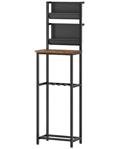 CHOEZON 70.5"H Multi Guitar Stand, Guitar Rack Record Player Stand Sturdy and Space-Saving, Guitar Display Holds 6 Instruments, Retro Industrial Style, for Home, Studio, Rustic Brown and Black TCJ18BF CHOEZON