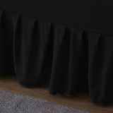 Futon Cover-Stretch Armless Futon Covers Full Size With Skirt Ruffled Futon Sofa Cover Washable Folding Sofa Bed Cover Soft Futon Couch Cover Slipcover With Elastic Bottom For Kids,Pets(Black) ANWUCHEN