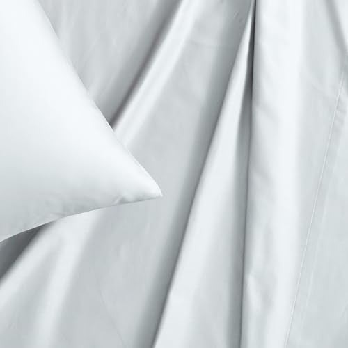 Vera Wang - Queen Size Sheet Set, Soft & Smooth Sateen Cotton Blend Bedding, Deep Pocket, 800 Thread Count, Bed Sheets with Fitted Sheet & Matching Pillowcases (Pale Blue) Vera Wang