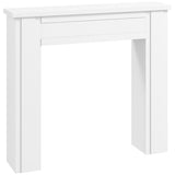 HOMCOM Modern Fireplace Mantel, Freestanding Fireplace Surround with Leg for Electric Fireplaces, 44.7" W x 40" H, White HOMCOM