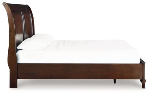 Signature Design by Ashley Trellington Traditional King Sleigh Storage Bed, Foundation or Box Spring Not Needed, Dark Brown Signature Design by Ashley