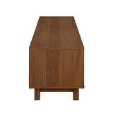 Walker Edison Walton Modern Fluted-Door Low Stand for TVs up to 80 Inches, 70 x 15.75 x 16 inches, Mocha Walker Edison