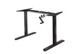 ErgoMax Black Height Adjustable Crank Desk Frame, Tabletop Not Included, 48.56 Inch Max Height Ergomax