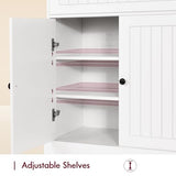 4 EVER WINNER Kitchen Pantry Storage Cabinet with 6 Door Shelves, 72" Tall Cupboard with 4 Adjustable Shelves and Large Drawers, Modern Food Pantry Cabinet for Kitchen, Dinning Living Room, White 4 EVER WINNER