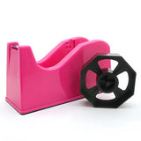 Tape Dispenser, Heat Press Tape Dispenser, Desk Heat Tape Dispenser 6.3 x 2.5 x 3.4 Inch, Holder Fits 1" and 3" Core,Nonskid Base Weighted Desktop Tape Dispenser (Pink) LKYUYV