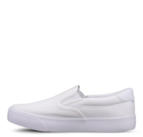 Lugz | Clipper Casual Sneakers for Women | Slip On Shoes For Women | Everyday Women Footwear, White, 8.5 M US