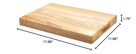 Winco WCB-1218 Wooden Cutting Board, 12-Inch x 18-Inch x 1.75-Inch, Tan, 12 X 18 Winco